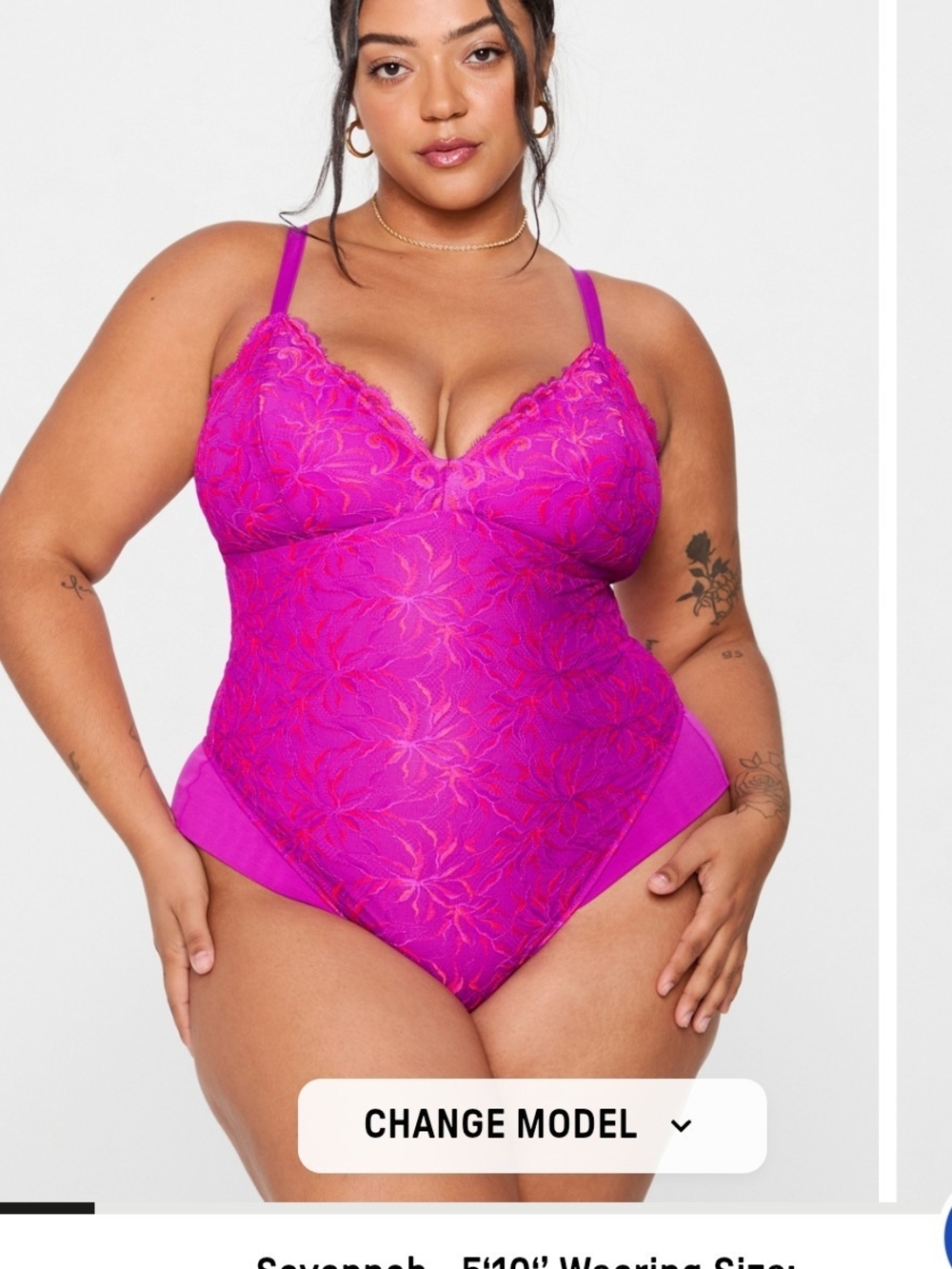 Yitty, NWT, 4X Smoothing Lace Tanga Bodysuit, Gorgeous
